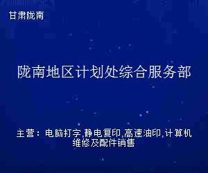 隴南地區(qū)計(jì)劃處綜合服務(wù)部 專(zhuān)業(yè)高效打字復(fù)印服務(wù)